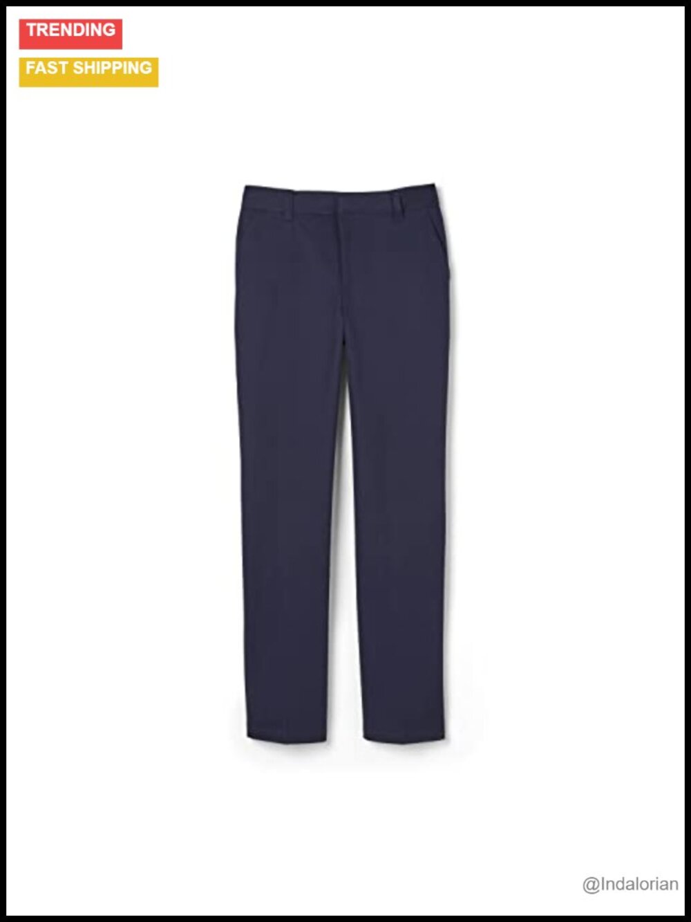 Relaxed Fit Chino Pants with Wrinkle No More Cotton Blend